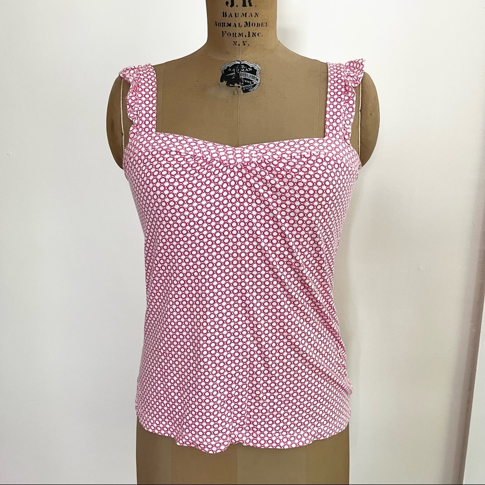 2/$20 Old Navy Ruffle Strap Pattered Tank Top